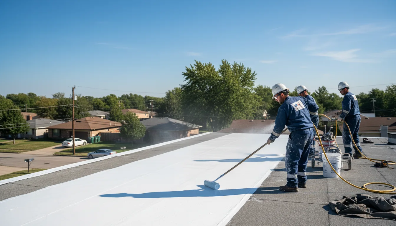 Commercial roof coating in Burleson, TX near me